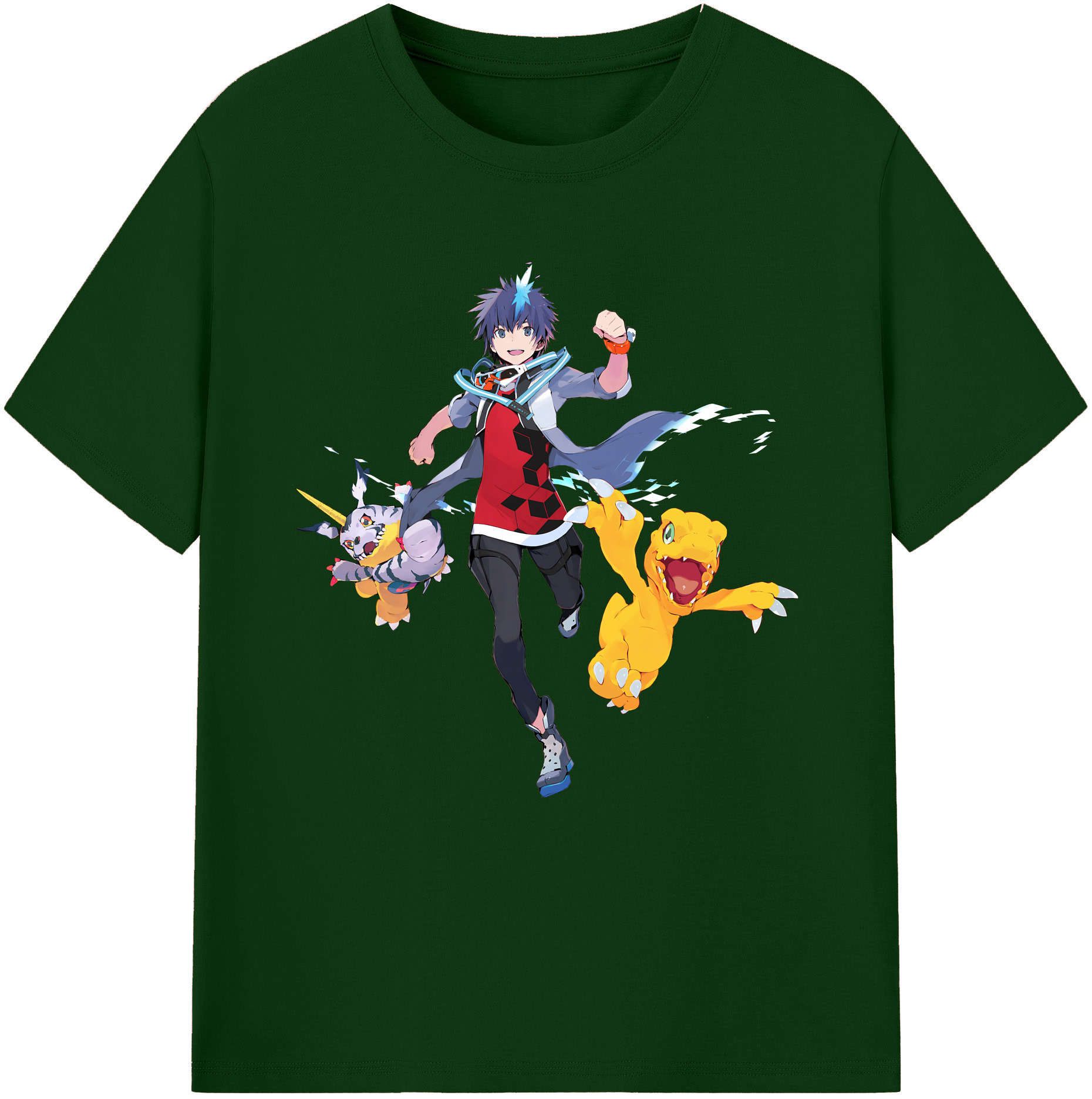（画像用） Digimon デジタルモンスター/デジモン 綿100％半袖Tシャツ（フロントプリント）